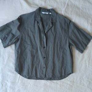 Uniqlo U Green Linen blend Shirt